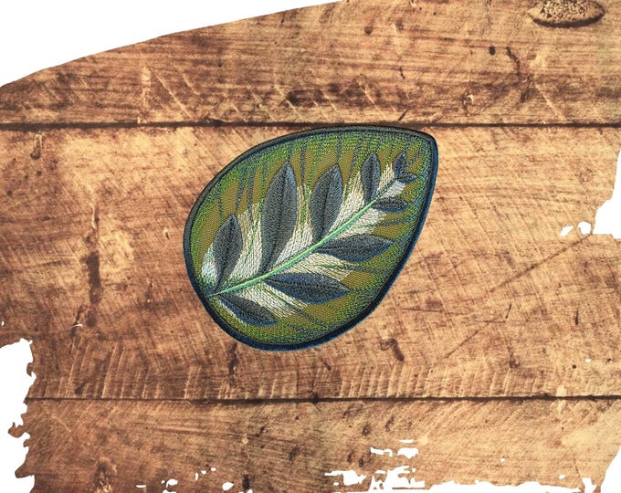 Monstera Leaf Patch: Embroidered Iron-On Applique