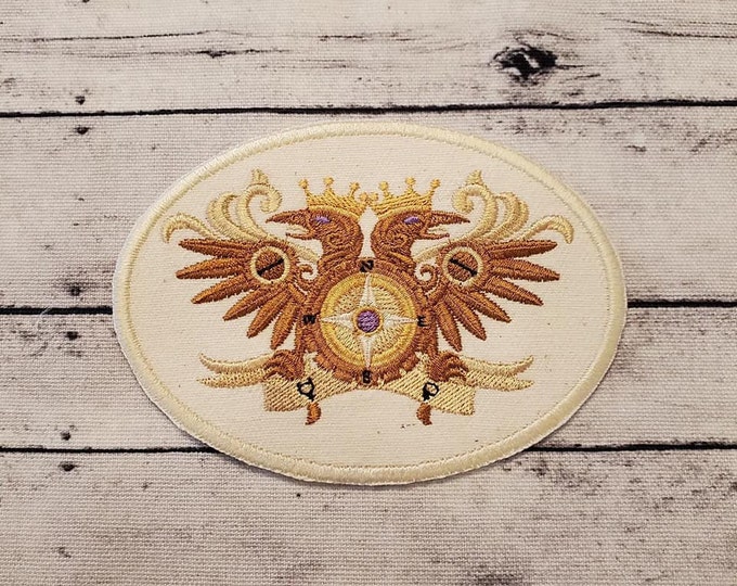 Steampunk Double Headed Eagle Patch: Iron On Applique, Collectable