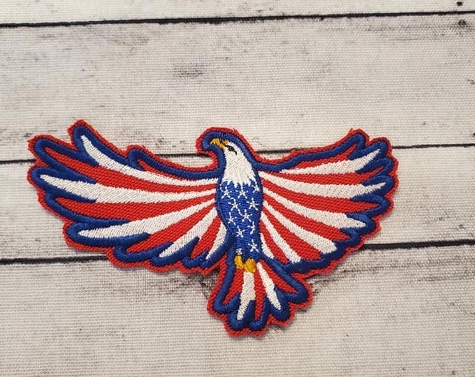 American Eagle Embroidered Patch: Iron On/Sew On Applique
