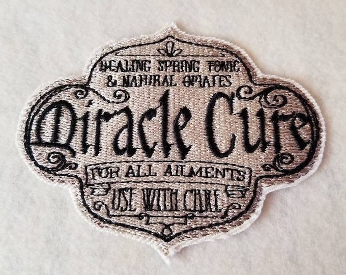 Miracle Cure Patch: Embroidered Apothecary Applique - Made in USA