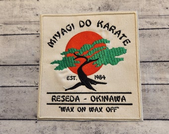Miyagi Do Karate Patch: Embroidered Applique, Iron On / Sew On