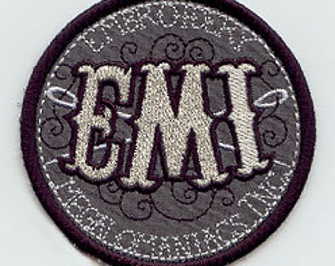 EMI Embroidered Patch: Iron-On Applique, Collectible Made in USA