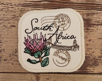 South Africa Passport Patch: Embroidered Travel Applique, Made in USA