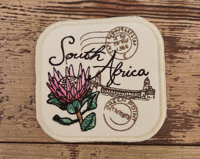 Passport South Africa, Iron on Patch, Sew On Patch, Embroidery, Patch, Applique, Collectable, Made In USA, Handmade