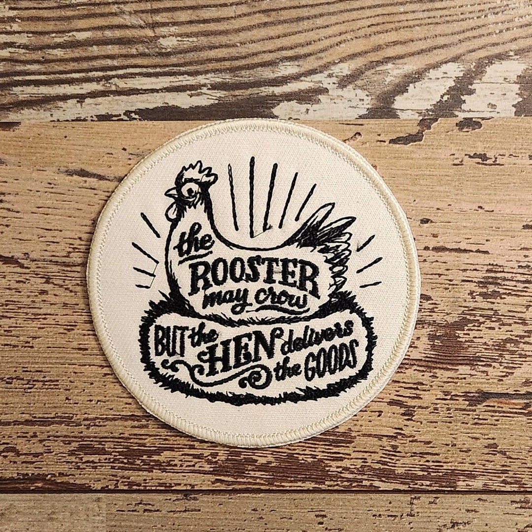 Rooster, Iron on Patch, Sew on Patch, Embroidery, Farm, Funny, Patch ...