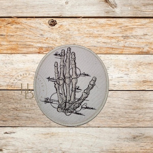 Anatomical Hand Embroidery Patch - Iron On Applique - Made In USA