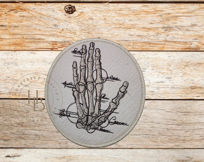 Anatomical Hand Embroidery Patch - Iron On Applique - Made In USA