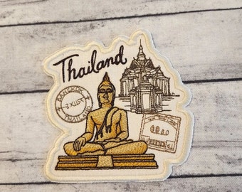 Thailand Passport Handmade Embroidered Patch: Travel Souvenir