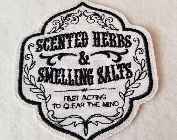 Scented Herbs & Smelling Salts Patch: Embroidered Apothecary Applique