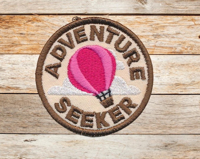Adventure Seeker, Iron on Patch, Sew On Patch, Embroidery, Patch, Applique, Collectable, Made In USA, Handmade
