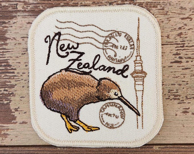 Passport New Zealand, Iron on Patch, Sew On Patch, Embroidery, Patch, Applique, Collectable, Made In USA, Handmade