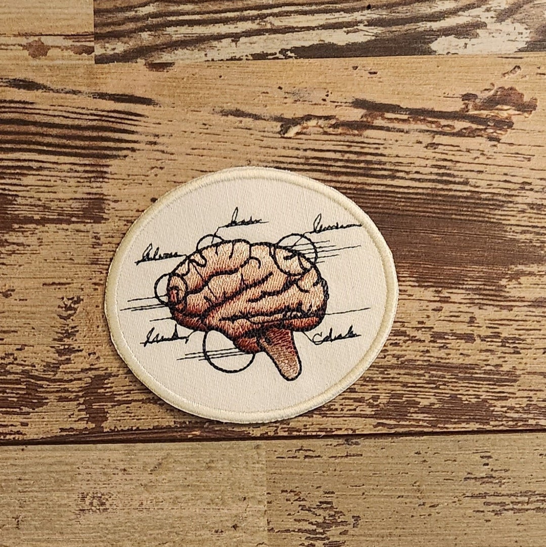 Anatomical Brain Patch: Embroidered Iron on Applique, Made in USA - Etsy