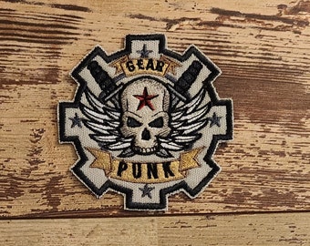 Gear Punk, Iron on Patch, Sew On Patch, Embroidery, Patch, Applique, Collectable, Made In USA