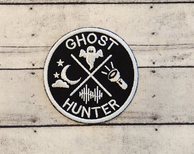 Ghost Hunter Embroidered Patch: Iron On/Sew On Applique