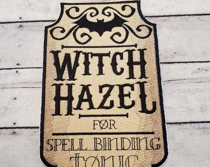Witch Hazel Embroidered Patch: Apothecary Applique