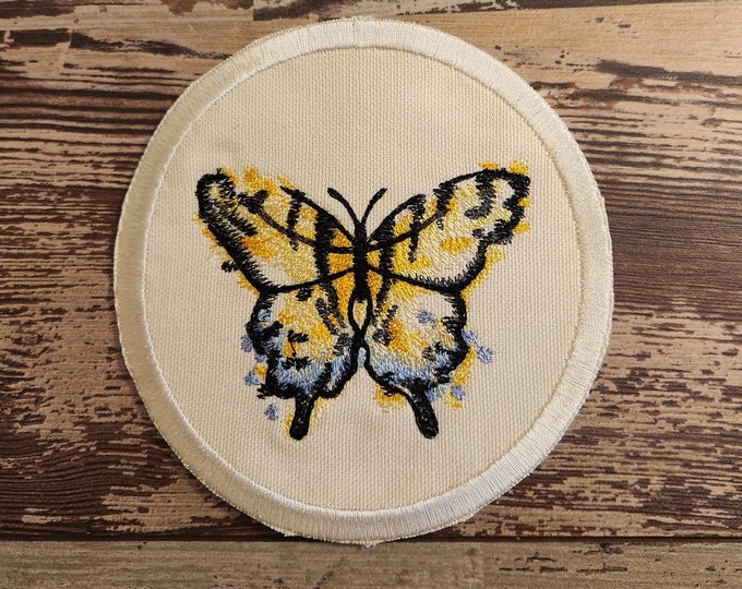 Tiger Swallowtail Butterfly, Painterly Butterfly, Nature's Pallet, Iron on Patch, Sew On Patch, Embroidery, Patch, Applique, Collectable