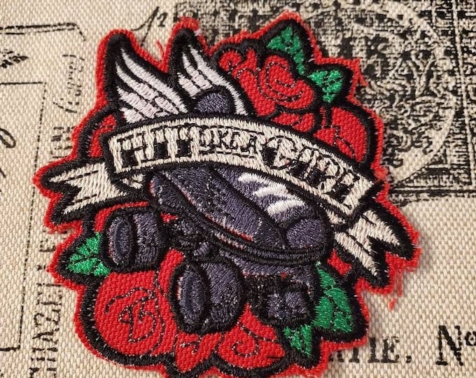 Hit Like A Girl Patch: Embroidered Iron-On Applique