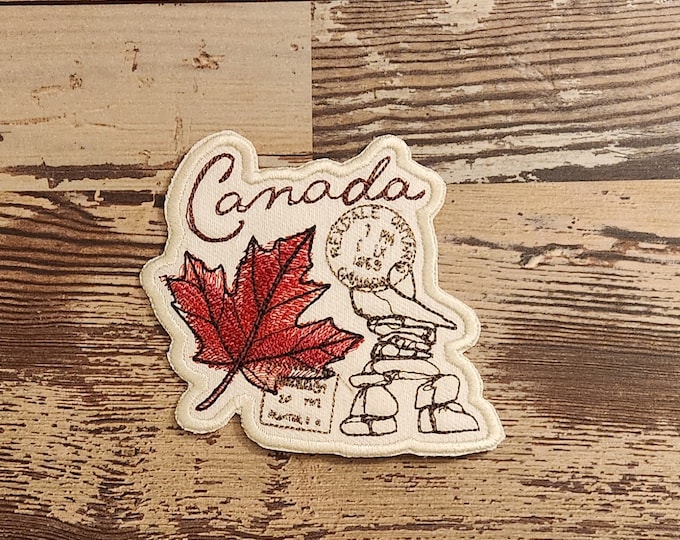Passport Canada, Iron on Patch, Sew On Patch, Embroidery, Patch, Applique, Collectable, Made In USA, Handmade