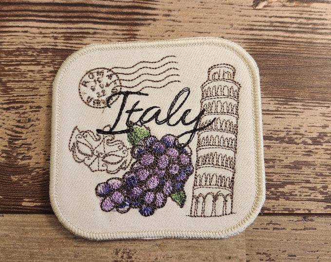 Passport Italy, Iron on Patch, Sew On Patch, Embroidery, Patch, Applique, Collectable, Made In USA, Handmade, Passport, Italy, Italy Patch