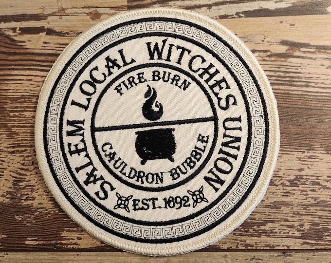 Local Witches Union Patch, Iron on Patch, Sew On Patch, Embroidery, Patch, Applique, Collectable, Made In USA, Handmade, Witch, Salem Patch