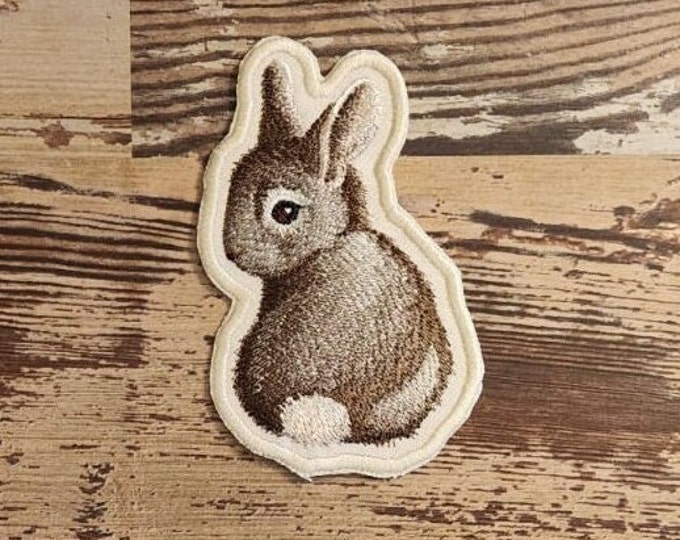 Benny Bunny, Iron on Patch, Sew On Patch, Embroidery, Patch, Applique, Collectable, Made In USA, Handmade, Bunny, Bunny Patch, Rabbit