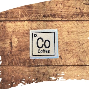 Periodic Coffee Patch: Handmade Iron-On Applique