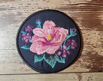 Night Garden Blooms Patch, Iron on Patch, Sew On Patch, Embroidery, Patch, Applique, Collectable, Made In USA, Handmade