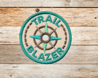 Trail Blazer, Iron on Patch, Sew On Patch, Embroidery, Patch, Applique, Collectable, Made In USA, Handmade