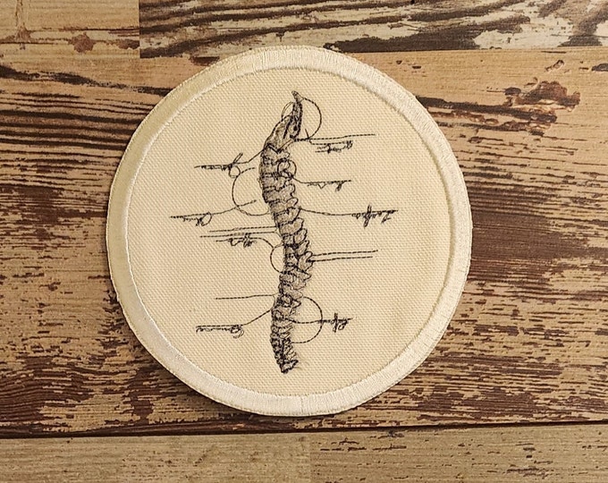 Anatomical Spine, Iron on Patch, Sew On Patch, Embroidery, Patch, Applique, Collectable, Made In USA, Handmade