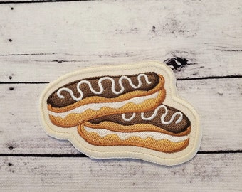 Eclair Embroidered Patch: French Patisserie Applique