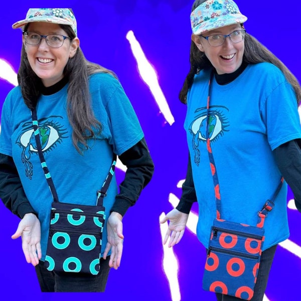 Phish Donuts Zippity Doo Crossbody Passport Bag