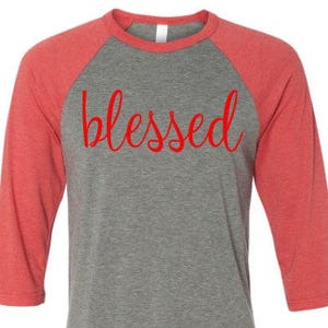 Blessed raglan baseball shirt image 1