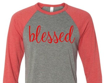 Blessed raglan baseball shirt