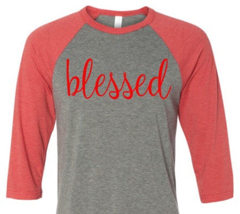 Blessed raglan baseball shirt image 1