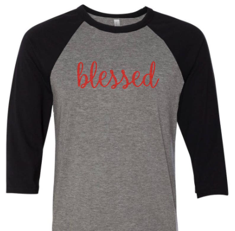 Blessed raglan baseball shirt image 2