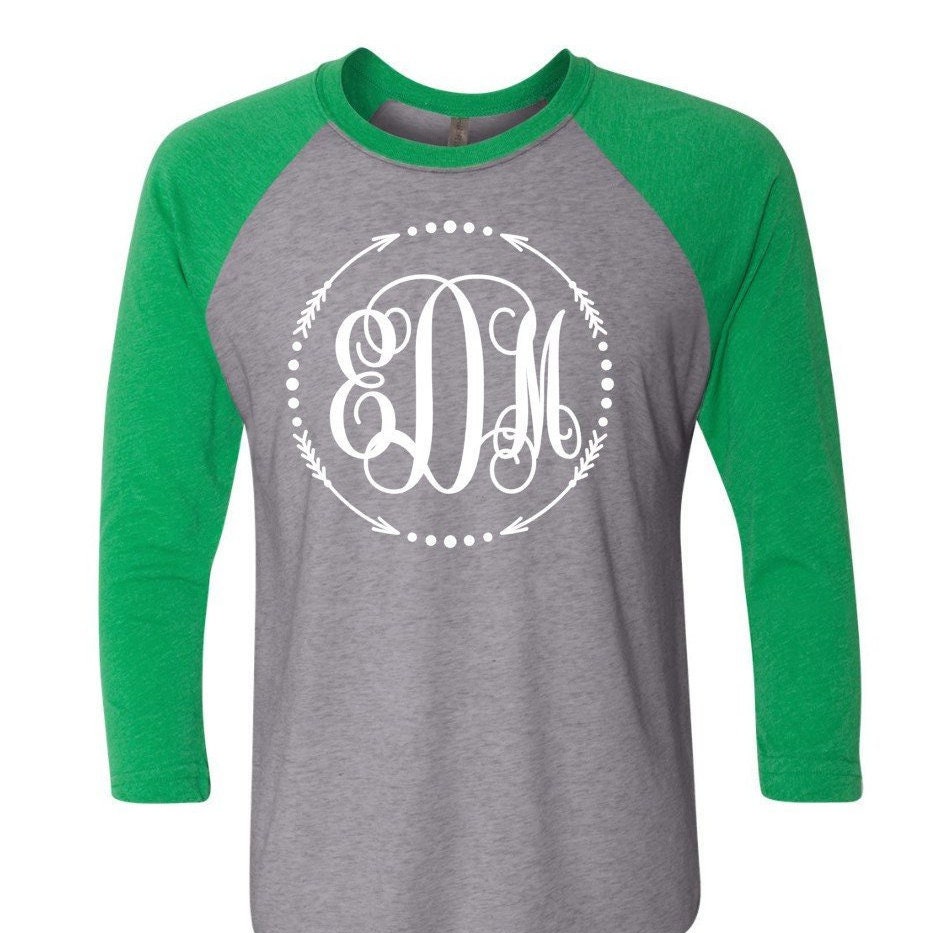 monogrammed baseball t shirt