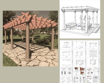 Plans architecturaux - Pergola autoportante - 10' x 20'