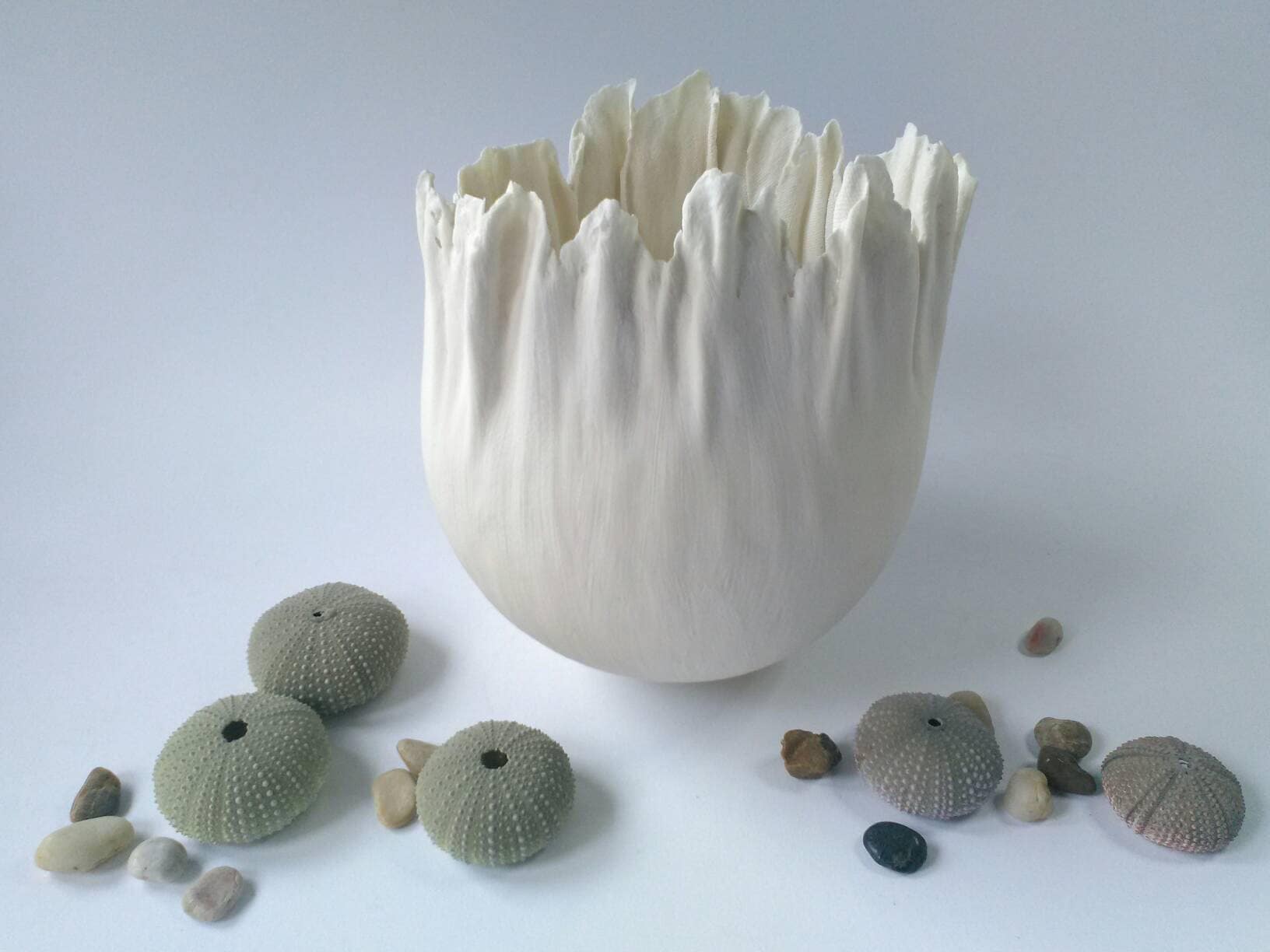 White porcelain paper clay vase decorative vase porcelain Etsy