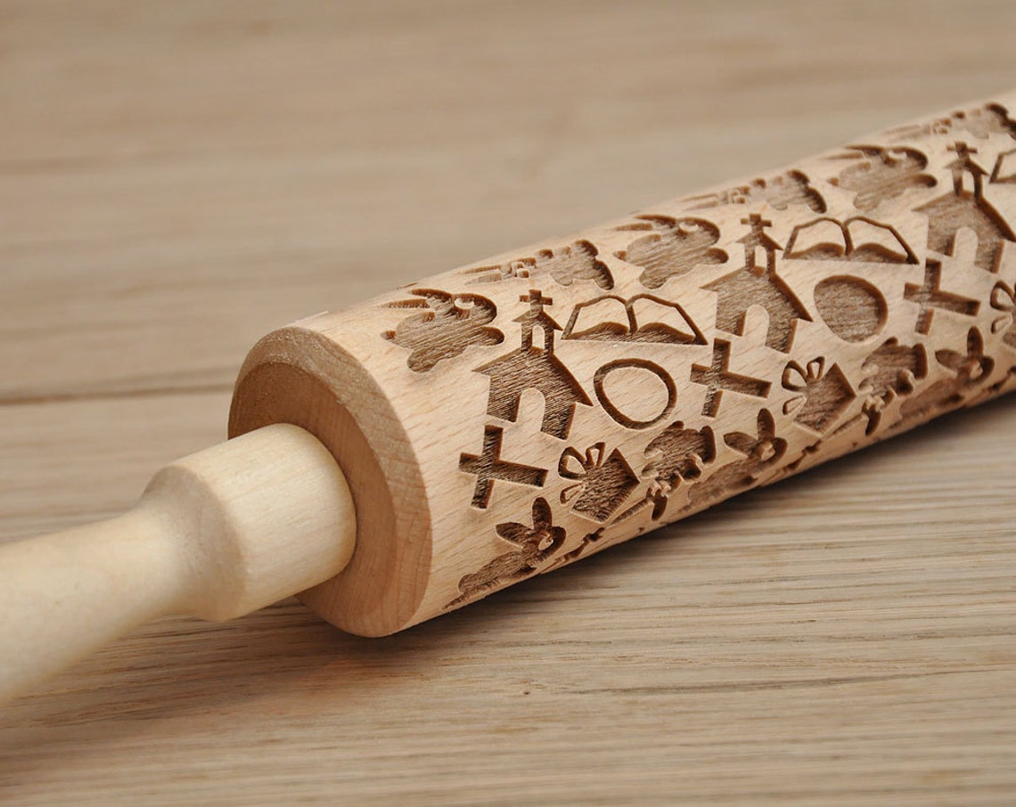 Easter pattern Embossed Rolling Pin Engraved rollingpin Etsy