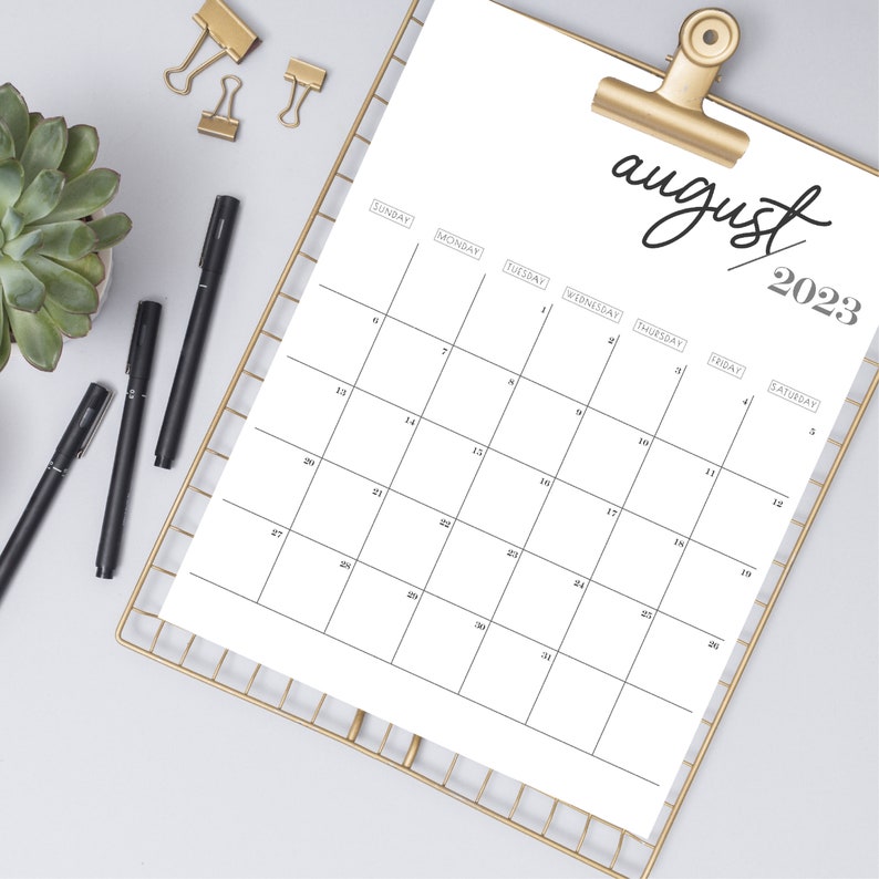 Minimalist 2023 Printable PDF Calendar Bundle, Digital & Printable ...