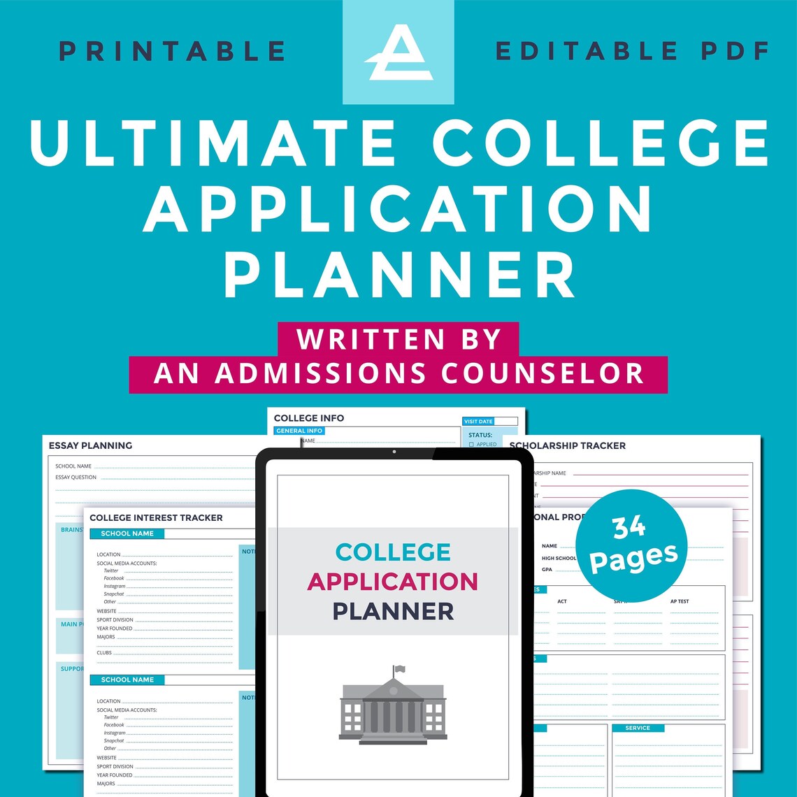 Ultimate College Application Planner Printable Written by an - Etsy