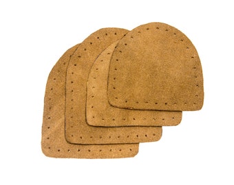 DIY Suede Soles for slippers & waxed string. Ready to Sew On Pre-punched suede leather separated split soles. SHIPPED from USA or Azerbaijan
