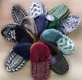 Men's Extra large sizes US 13-16+, different colors Knitted Slipper socks WITH Suede Soles. Shipping from Minnesota product logo