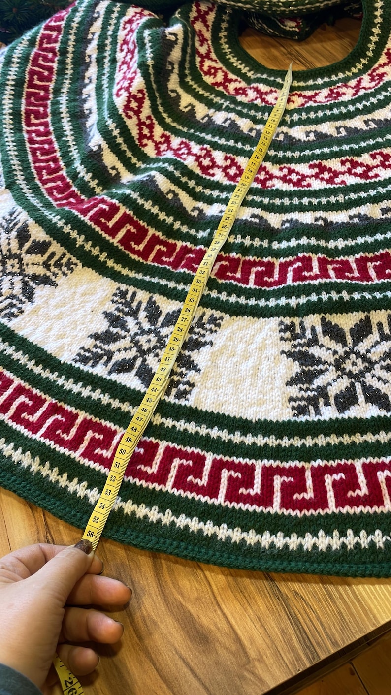 Handknit Tree Skirt With Traditional Azerbaijani Patterns - Etsy