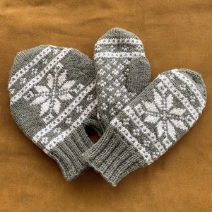 Couples Gloves, Knitted Smittens Mittens Red, Beige, or Black Valentines Gift set of 3. SHIPPED from AZERBAIJAN zdjęcie 6