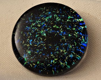 Glass Paperweight that Looks Like Stars in the Night Sky