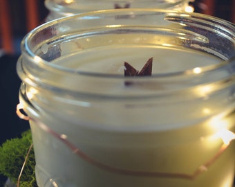 Unscented Soy Wood Wick Candle // Vegan // Jar Candle // No Scent