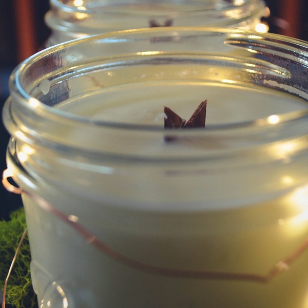 Unscented Soy Wood Wick Candle // Vegan // Jar Candle // No Scent