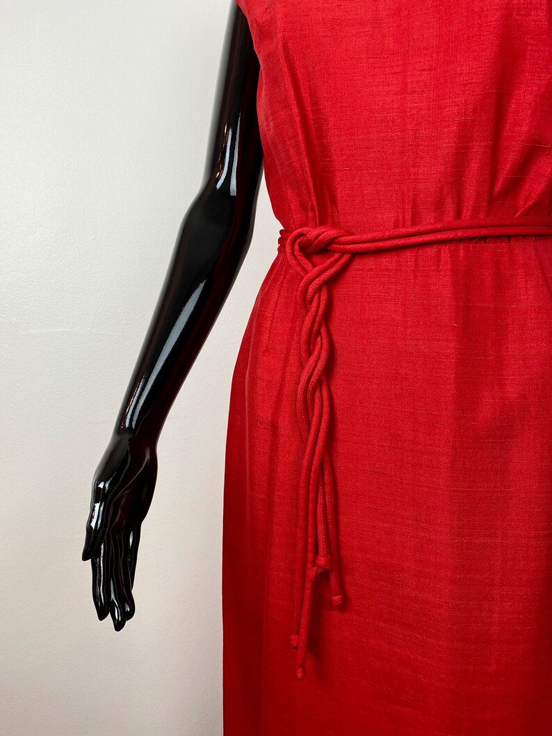 Red 1950s Cocktail Dress image 4