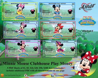 Disney Princess Play Money Party Printables Printable | Etsy